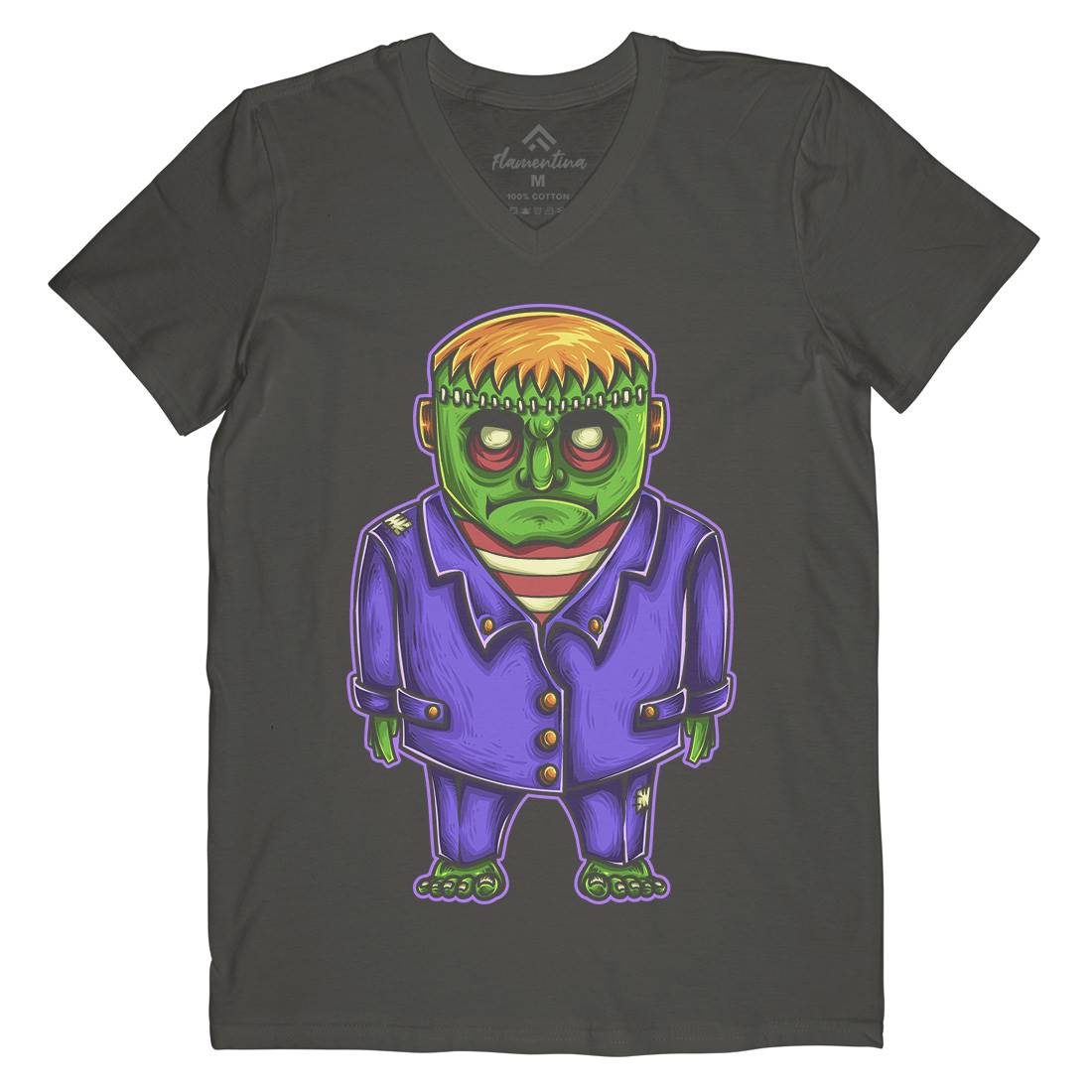 Zombie Mens V-Neck T-Shirt Horror A500