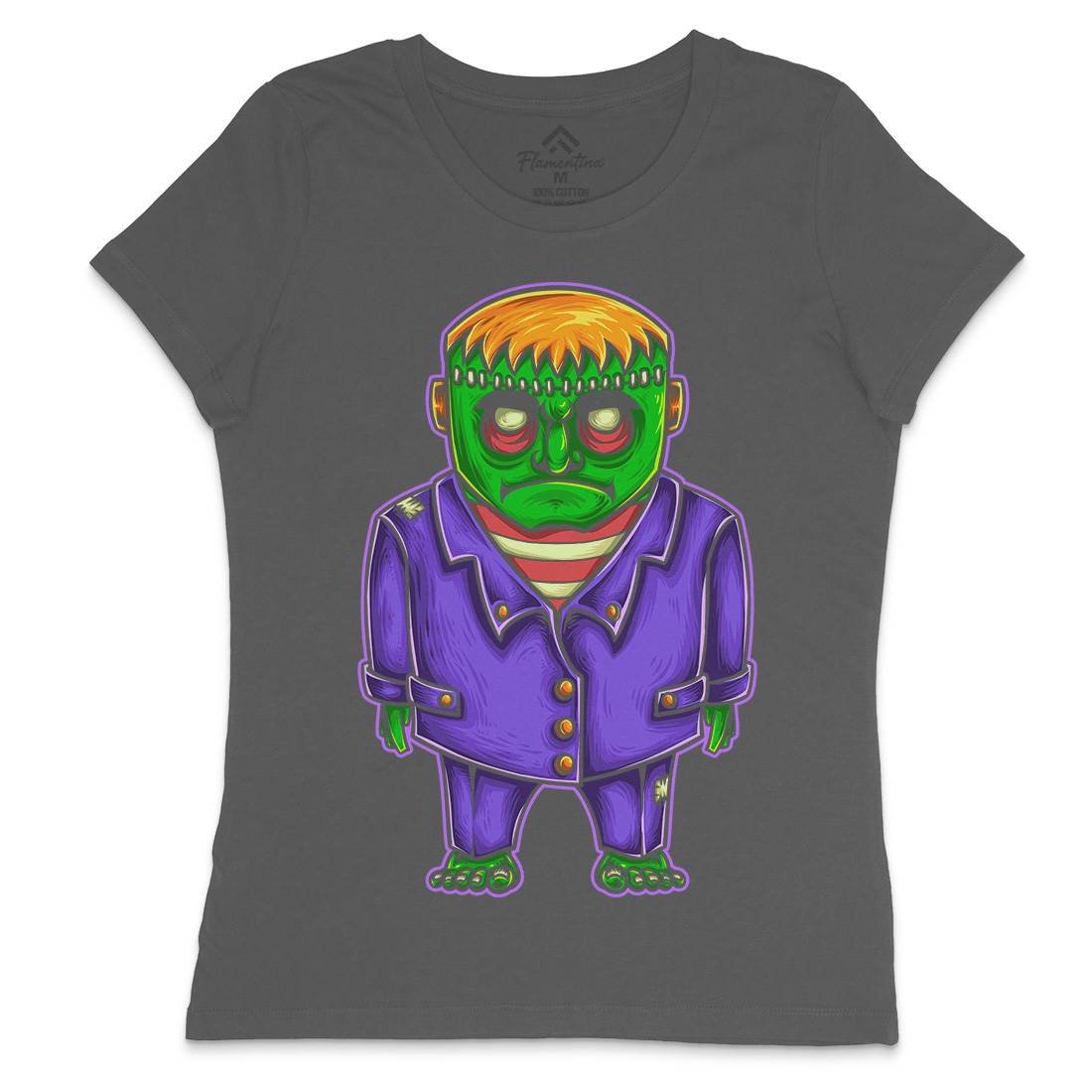 Zombie Womens Crew Neck T-Shirt Horror A500