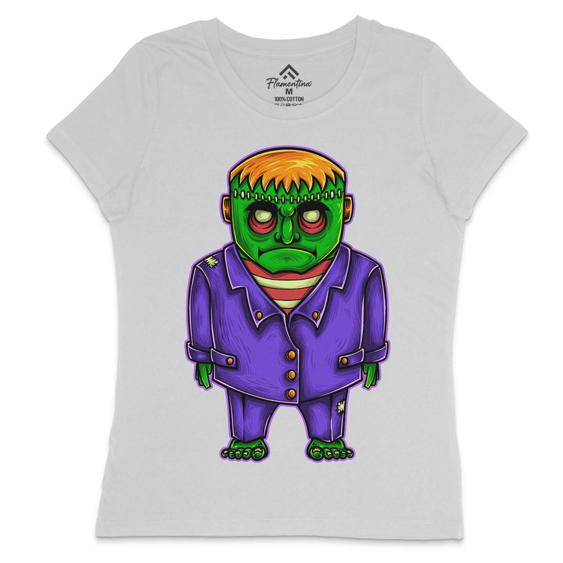 Zombie Womens Crew Neck T-Shirt Horror A500