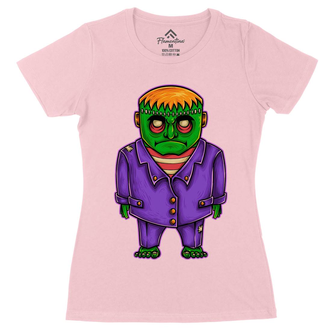 Zombie Womens Organic Crew Neck T-Shirt Horror A500