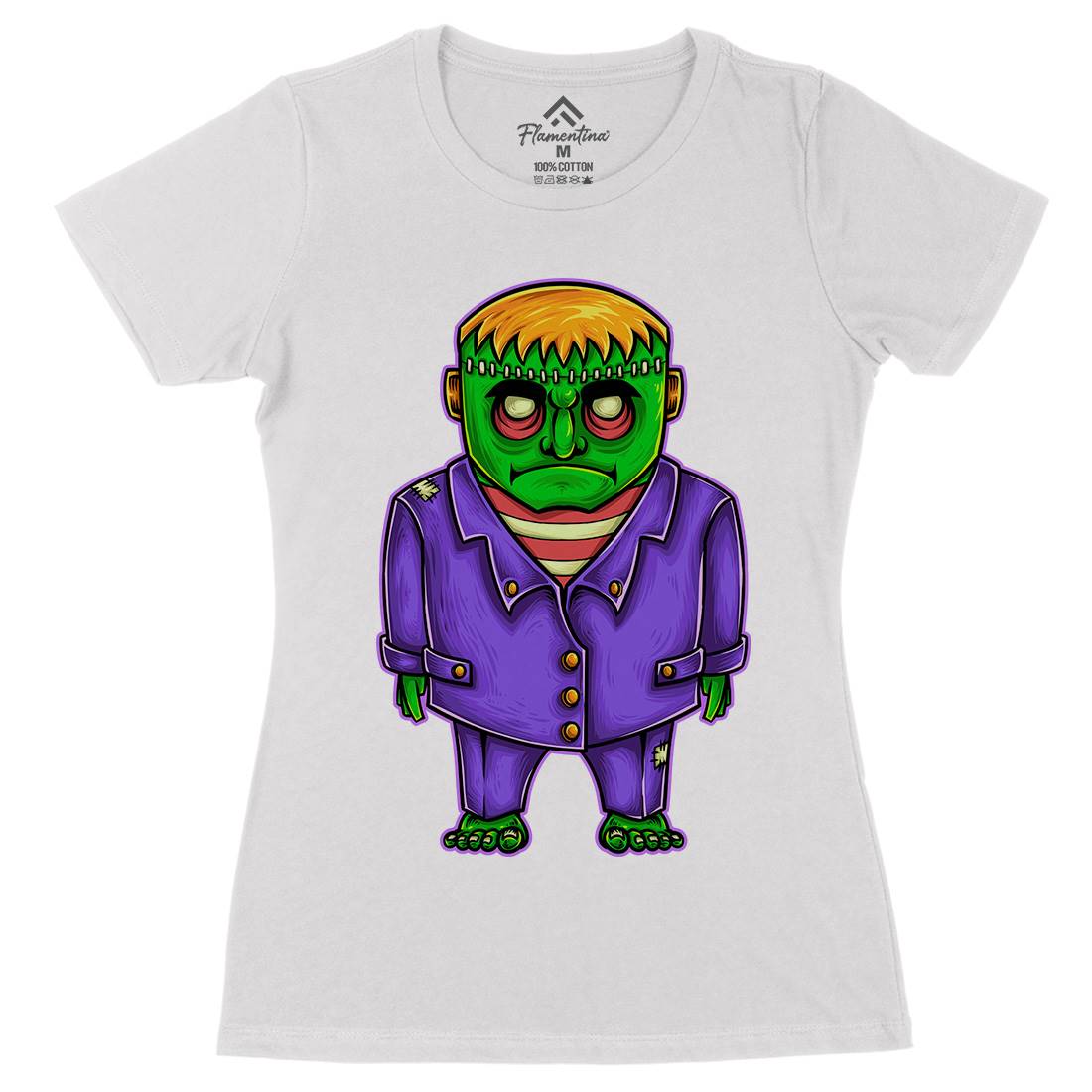 Zombie Womens Organic Crew Neck T-Shirt Horror A500