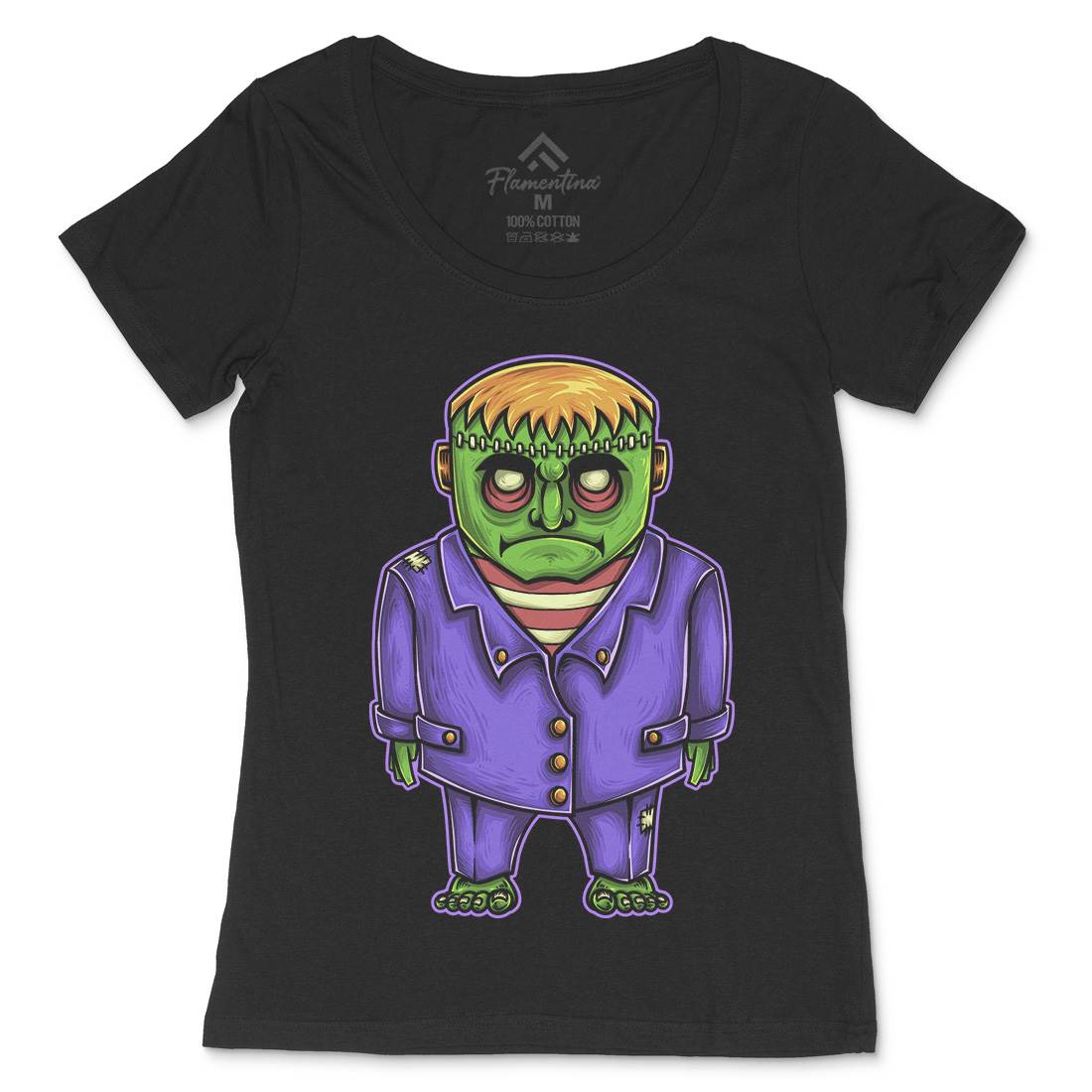 Zombie Womens Scoop Neck T-Shirt Horror A500
