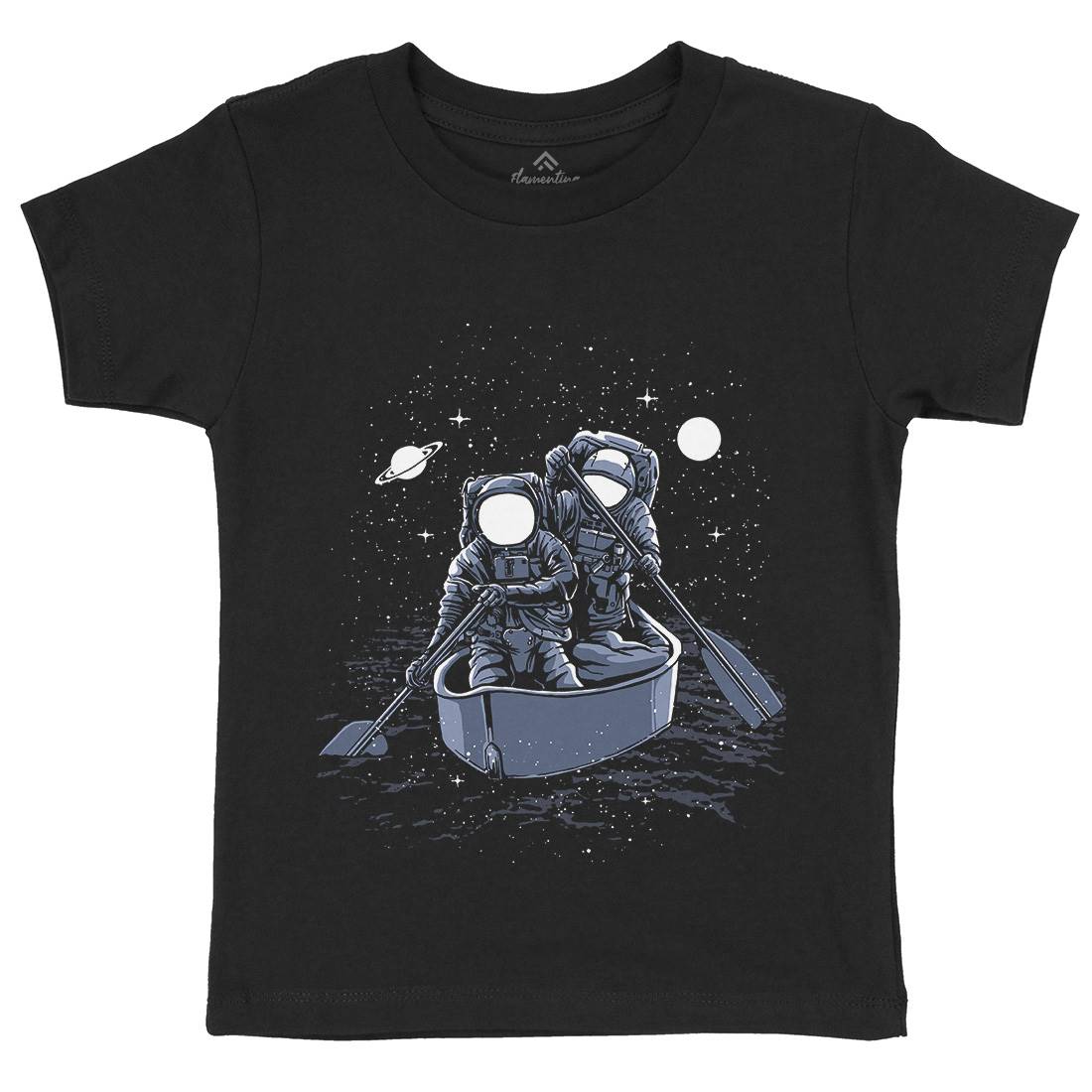 Across The Galaxy Kids Organic Crew Neck T-Shirt Space A501