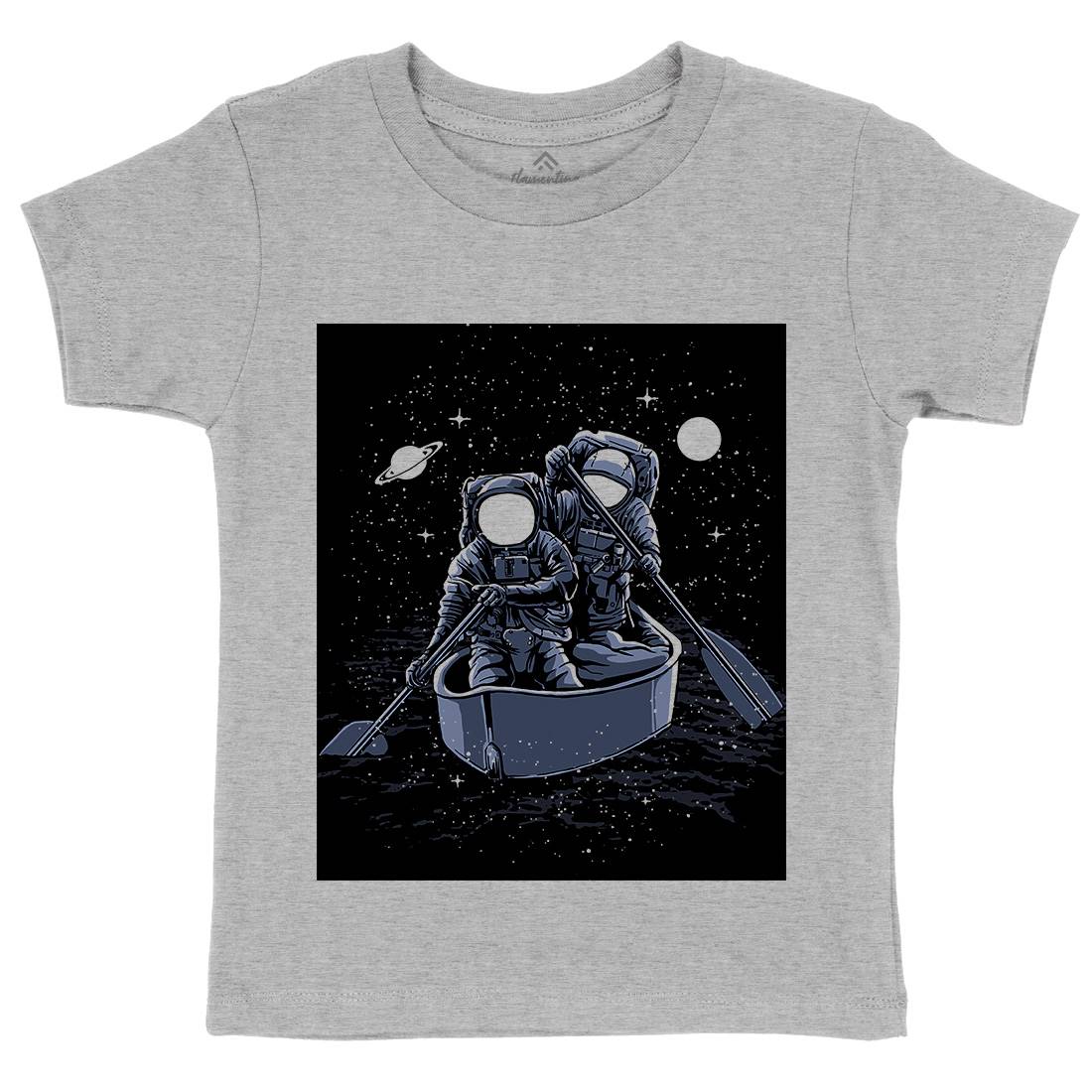 Across The Galaxy Kids Crew Neck T-Shirt Space A501