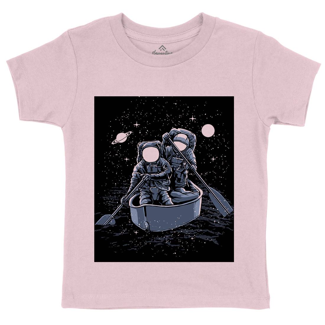 Across The Galaxy Kids Organic Crew Neck T-Shirt Space A501