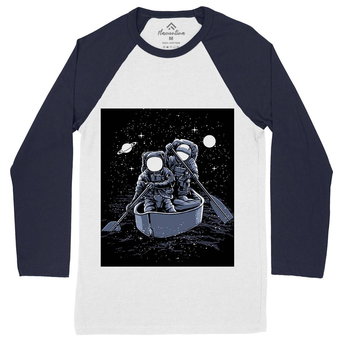 Across The Galaxy Mens Long Sleeve Baseball T-Shirt Space A501