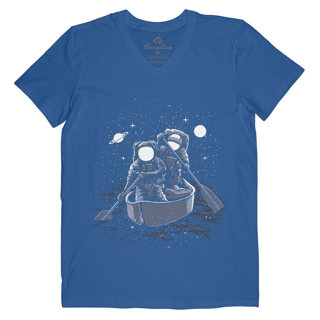 Across The Galaxy Mens V-Neck T-Shirt Space A501