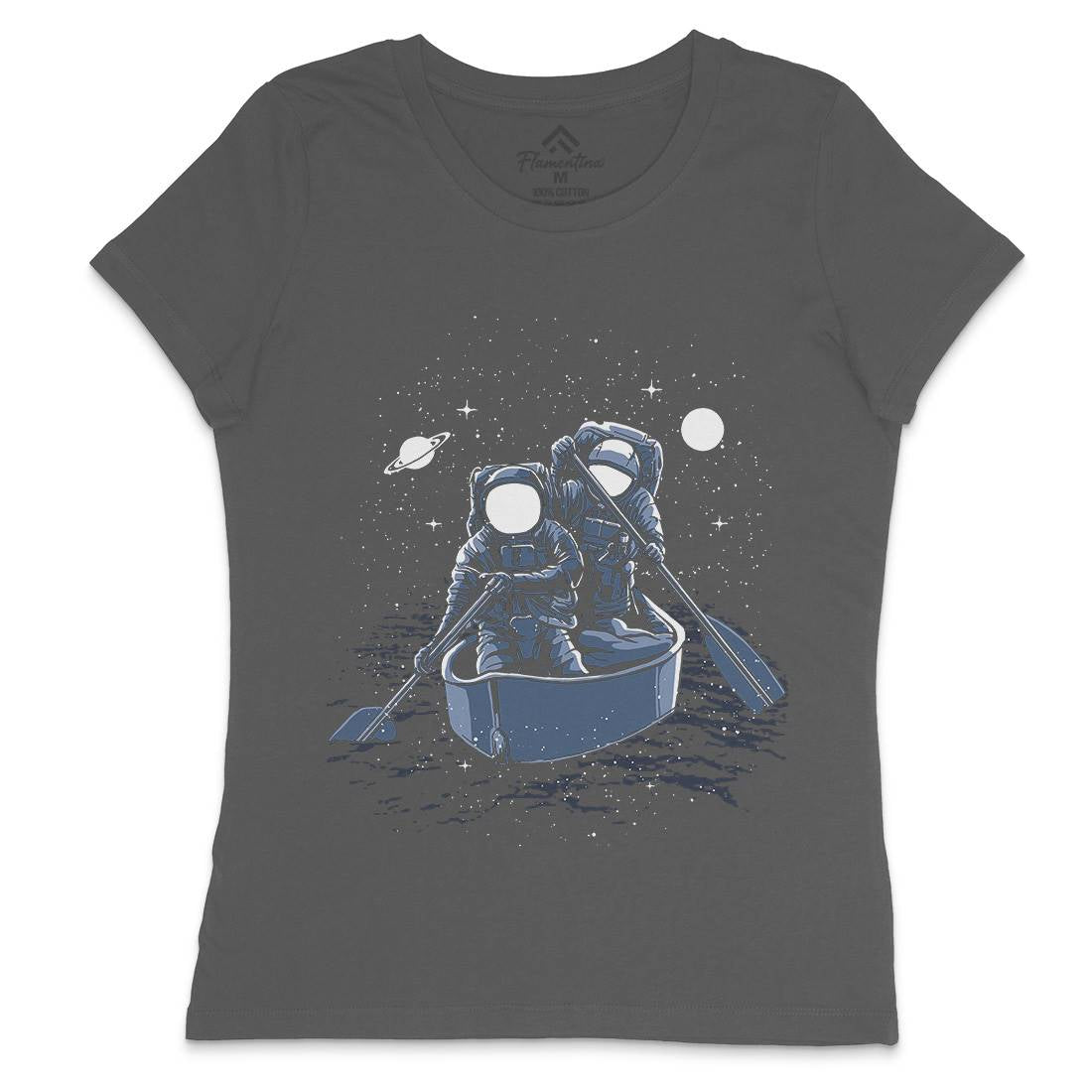 Across The Galaxy Womens Crew Neck T-Shirt Space A501