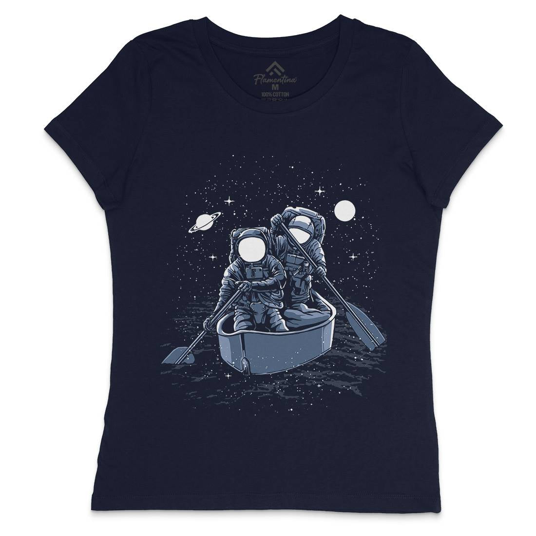 Across The Galaxy Womens Crew Neck T-Shirt Space A501