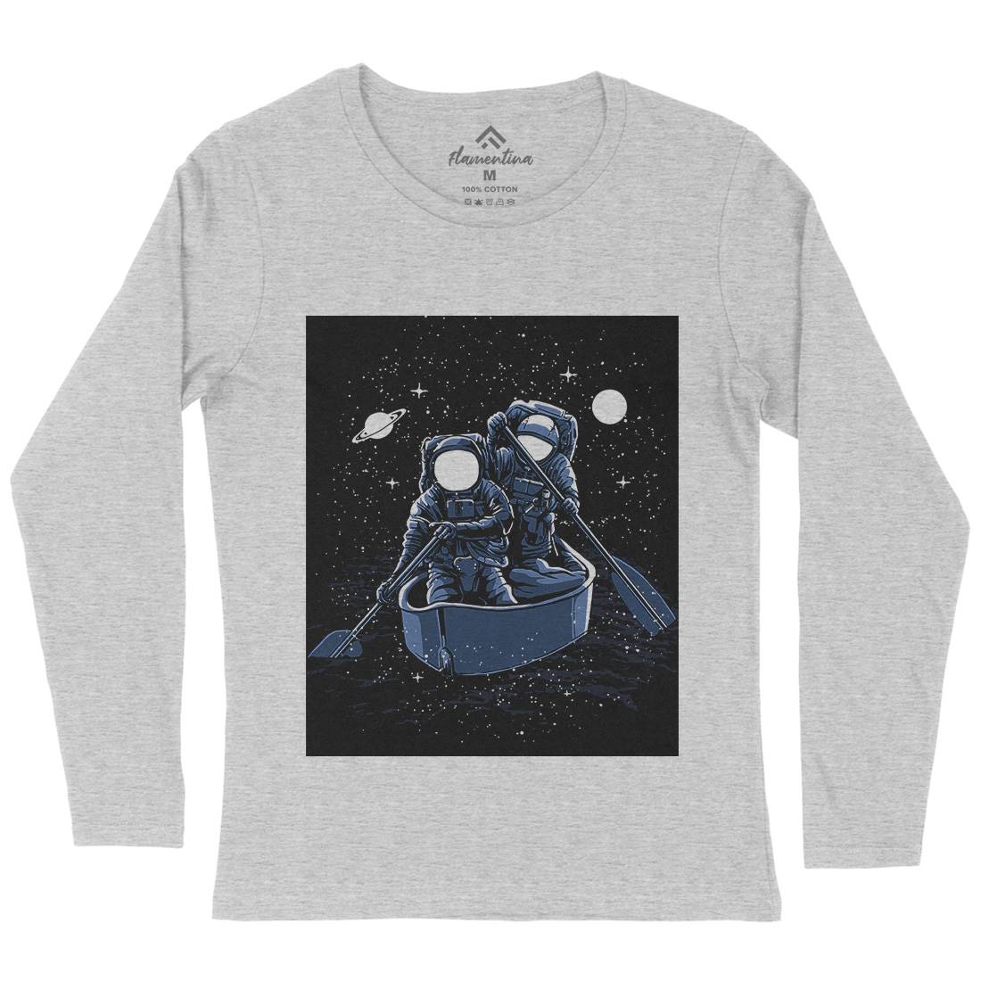 Across The Galaxy Womens Long Sleeve T-Shirt Space A501