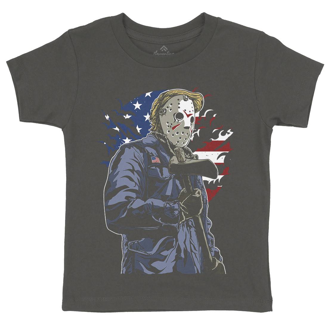American Killer Kids Crew Neck T-Shirt Horror A502