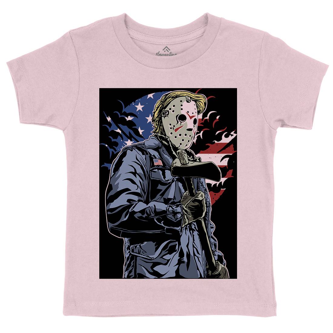 American Killer Kids Organic Crew Neck T-Shirt Horror A502