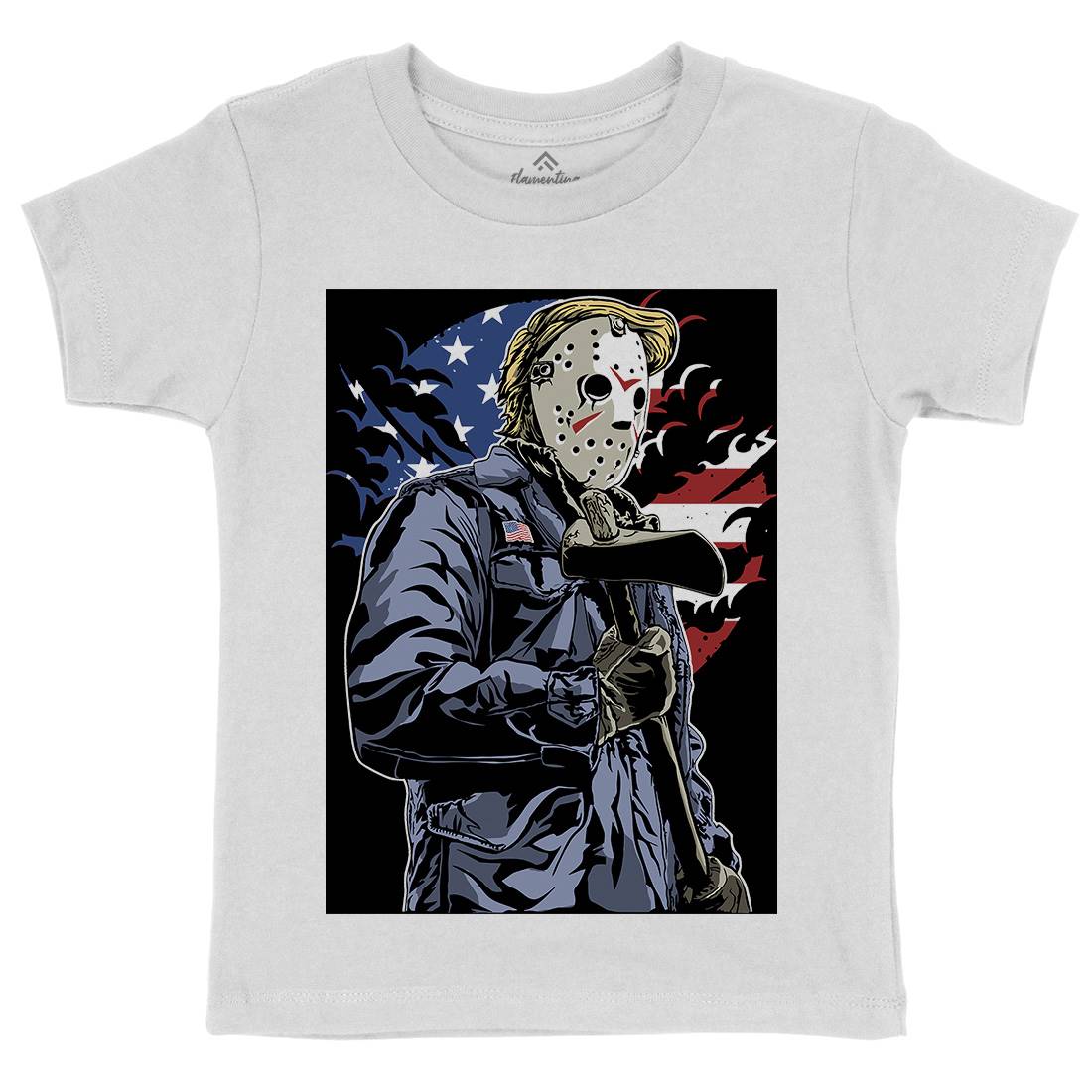 American Killer Kids Organic Crew Neck T-Shirt Horror A502