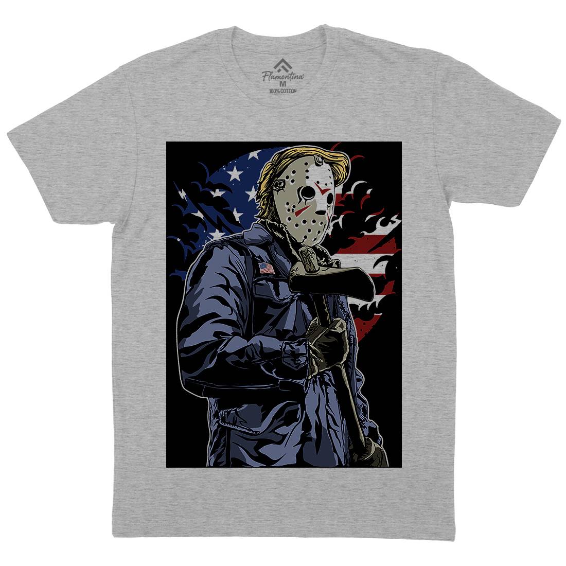 American Killer Mens Crew Neck T-Shirt Horror A502