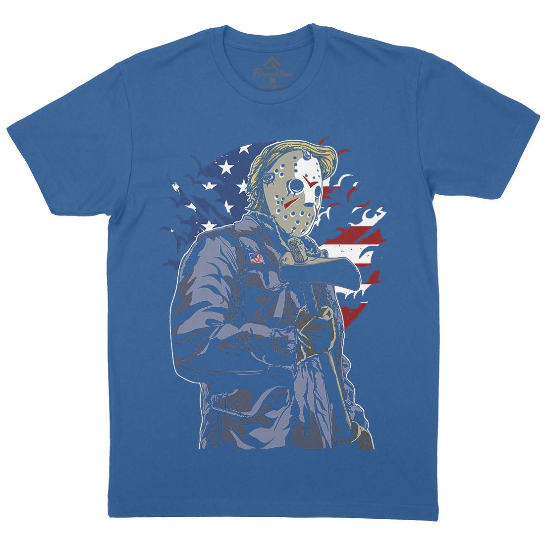 American Killer Mens Organic Crew Neck T-Shirt Horror A502