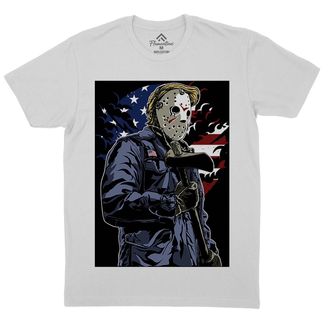 American Killer Mens Crew Neck T-Shirt Horror A502