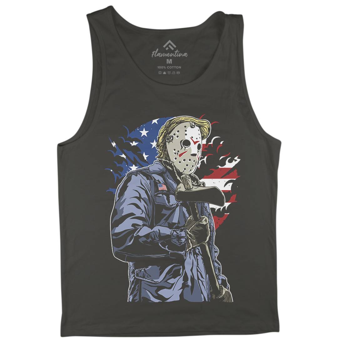 American Killer Mens Tank Top Vest Horror A502