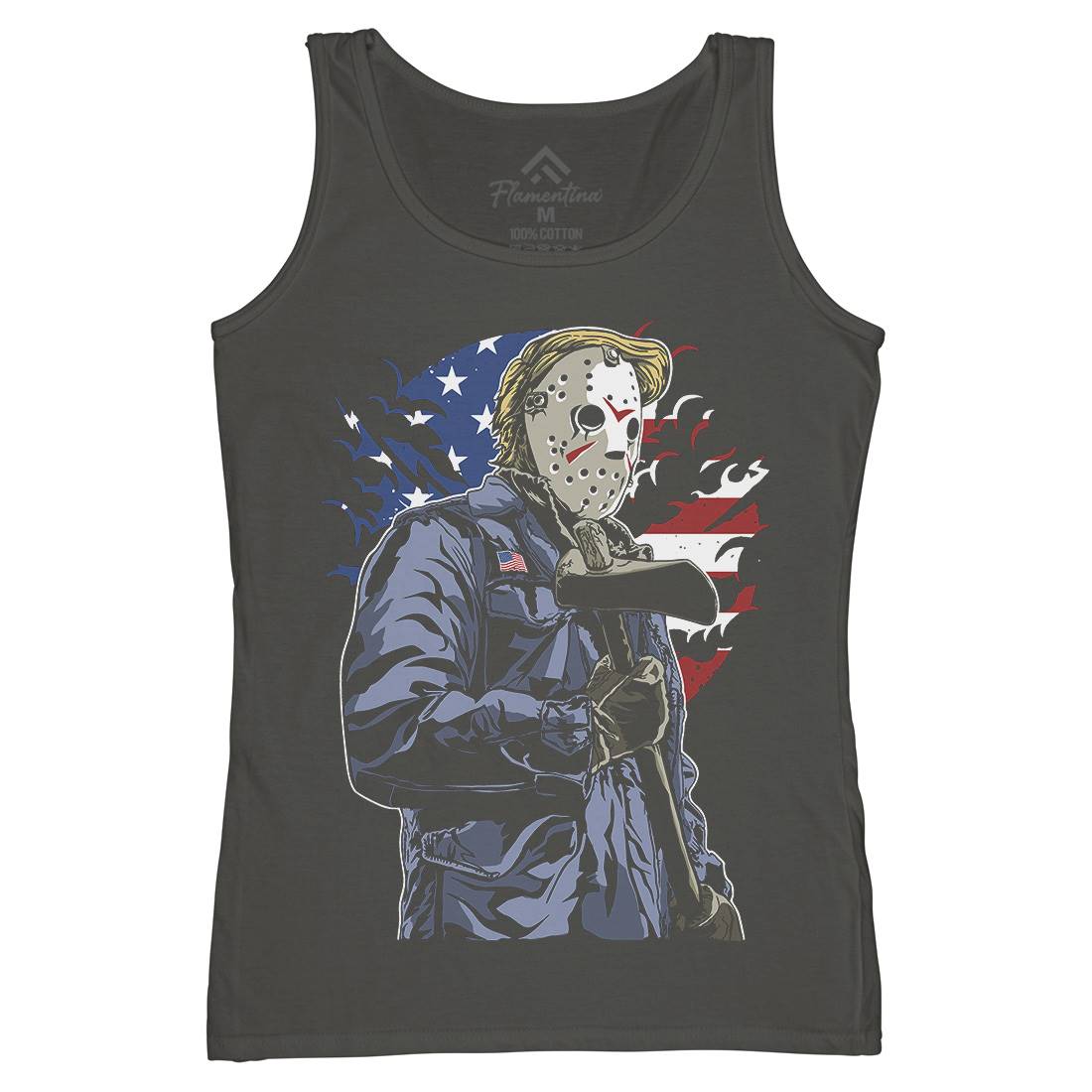 American Killer Womens Organic Tank Top Vest Horror A502