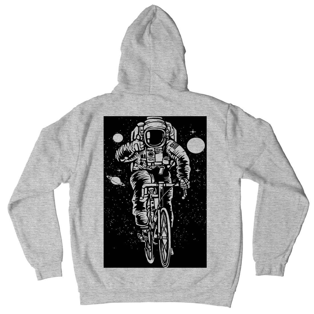 Astronaut Bicycle Mens Hoodie With Pocket Space A503
