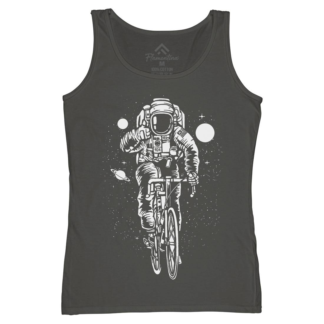 Astronaut Bicycle Womens Organic Tank Top Vest Space A503