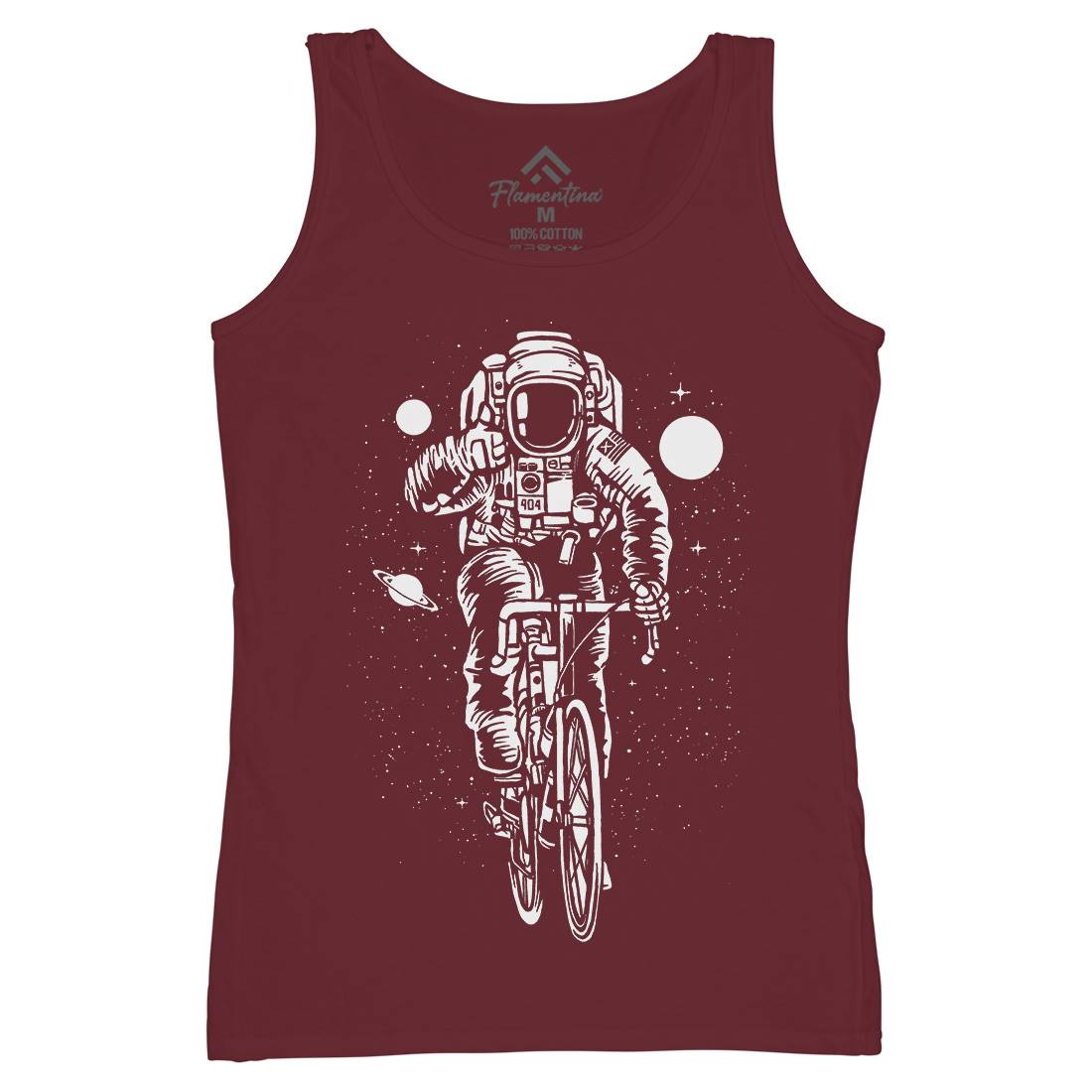 Astronaut Bicycle Womens Organic Tank Top Vest Space A503