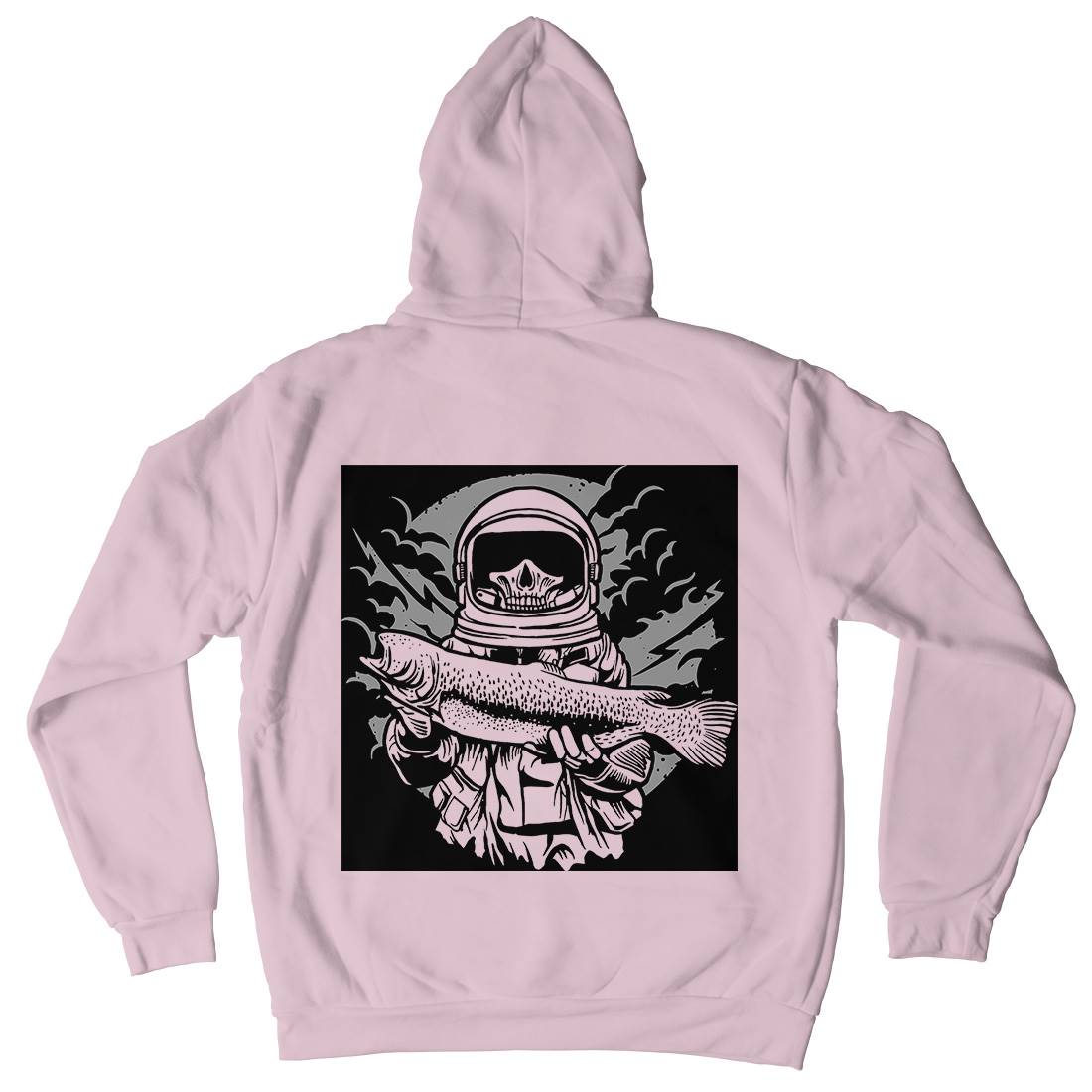 Astronaut Fishing Kids Crew Neck Hoodie Space A504