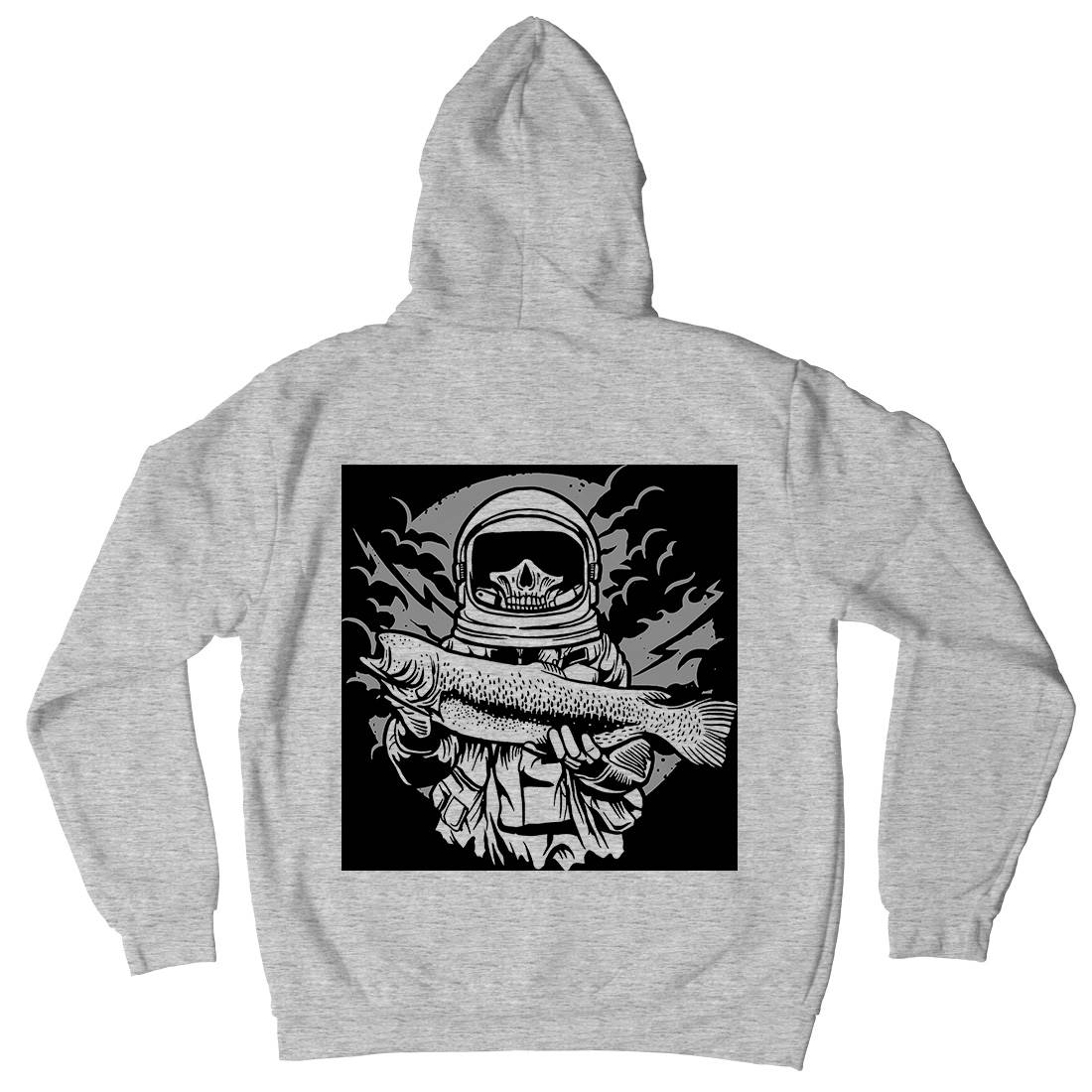 Astronaut Fishing Mens Hoodie With Pocket Space A504