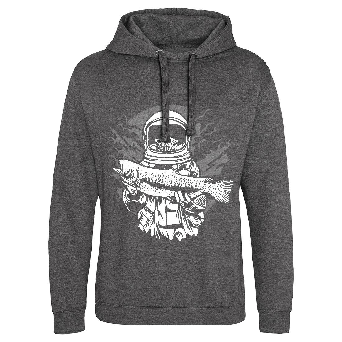 Astronaut Fishing Mens Hoodie Without Pocket Space A504