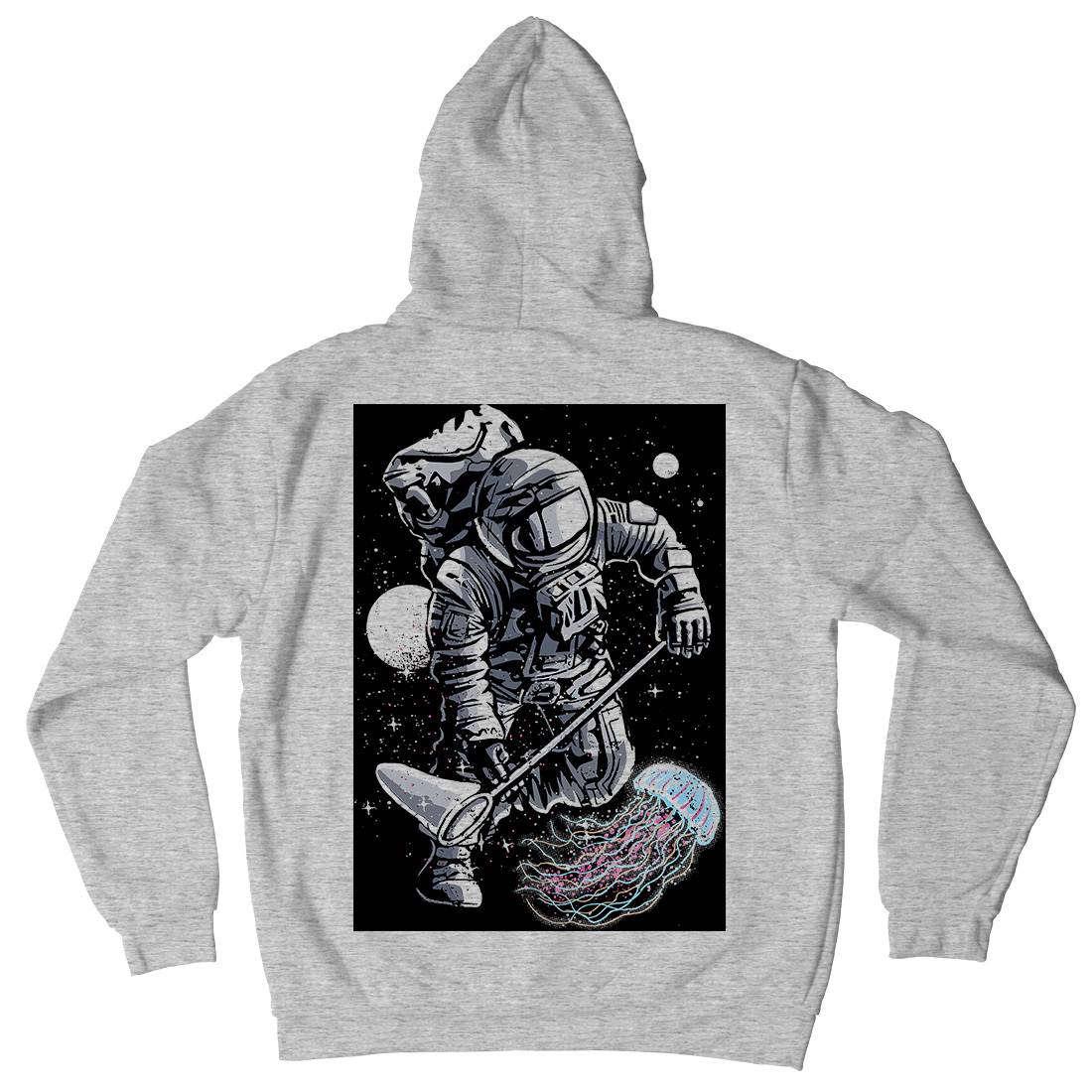 Astronaut Jellyfish Mens Hoodie With Pocket Space A505