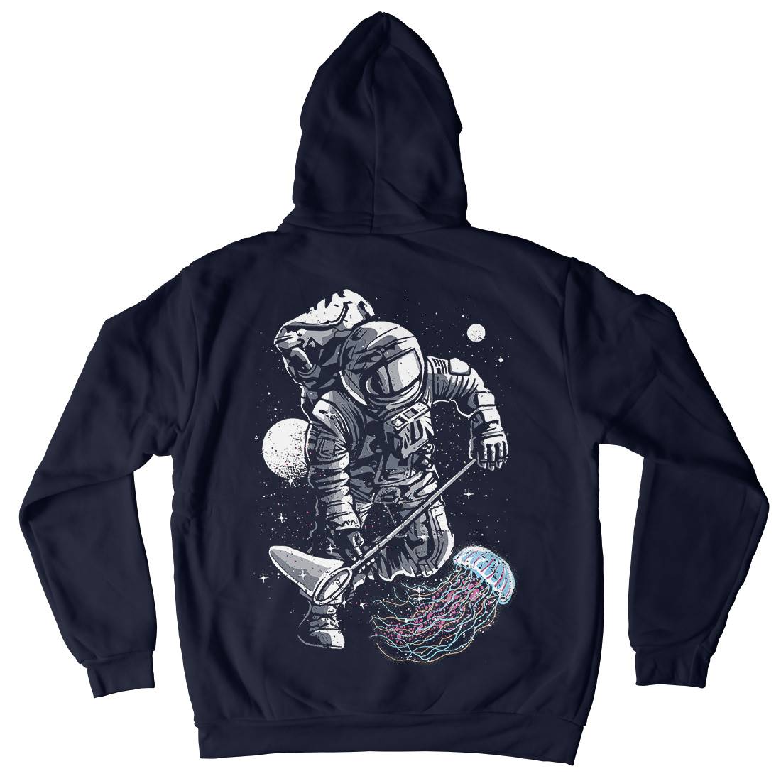 Astronaut Jellyfish Kids Crew Neck Hoodie Space A505