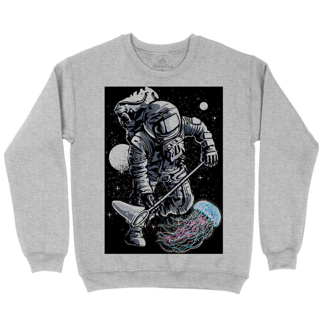 Astronaut Jellyfish Kids Crew Neck Sweatshirt Space A505