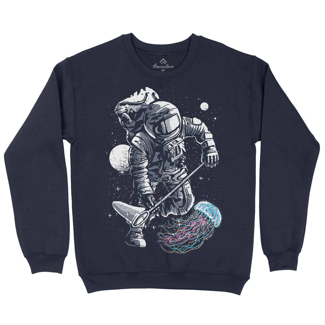 Astronaut Jellyfish Kids Crew Neck Sweatshirt Space A505