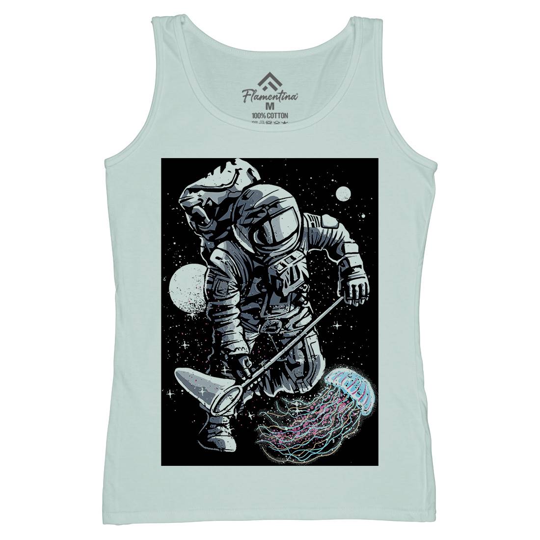 Astronaut Jellyfish Womens Organic Tank Top Vest Space A505