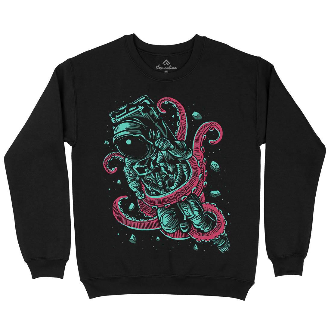 Astronaut Octopus Kids Crew Neck Sweatshirt Space A506