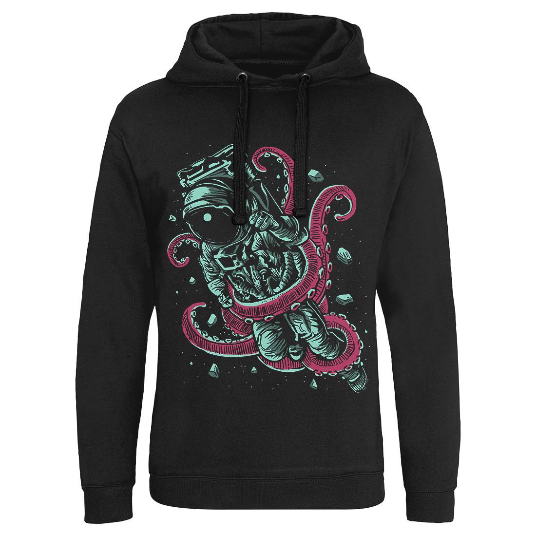 Astronaut Octopus Mens Hoodie Without Pocket Space A506