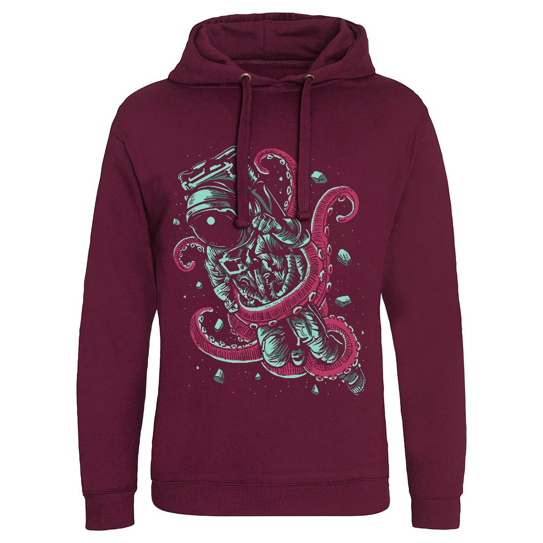 Astronaut Octopus Mens Hoodie Without Pocket Space A506