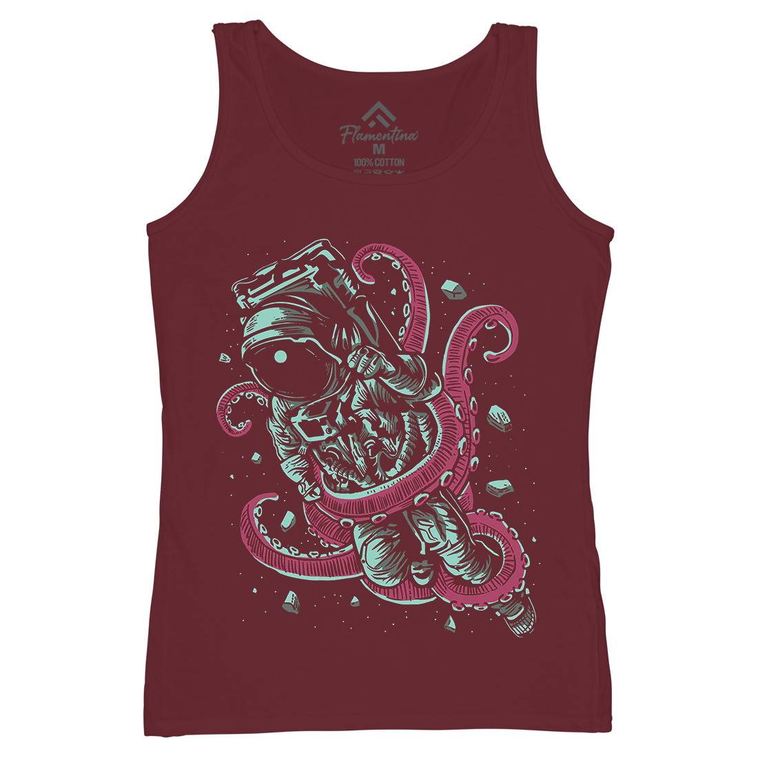 Astronaut Octopus Womens Organic Tank Top Vest Space A506
