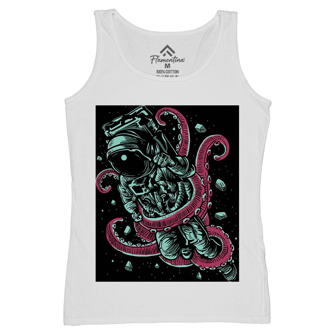 Astronaut Octopus Womens Organic Tank Top Vest Space A506