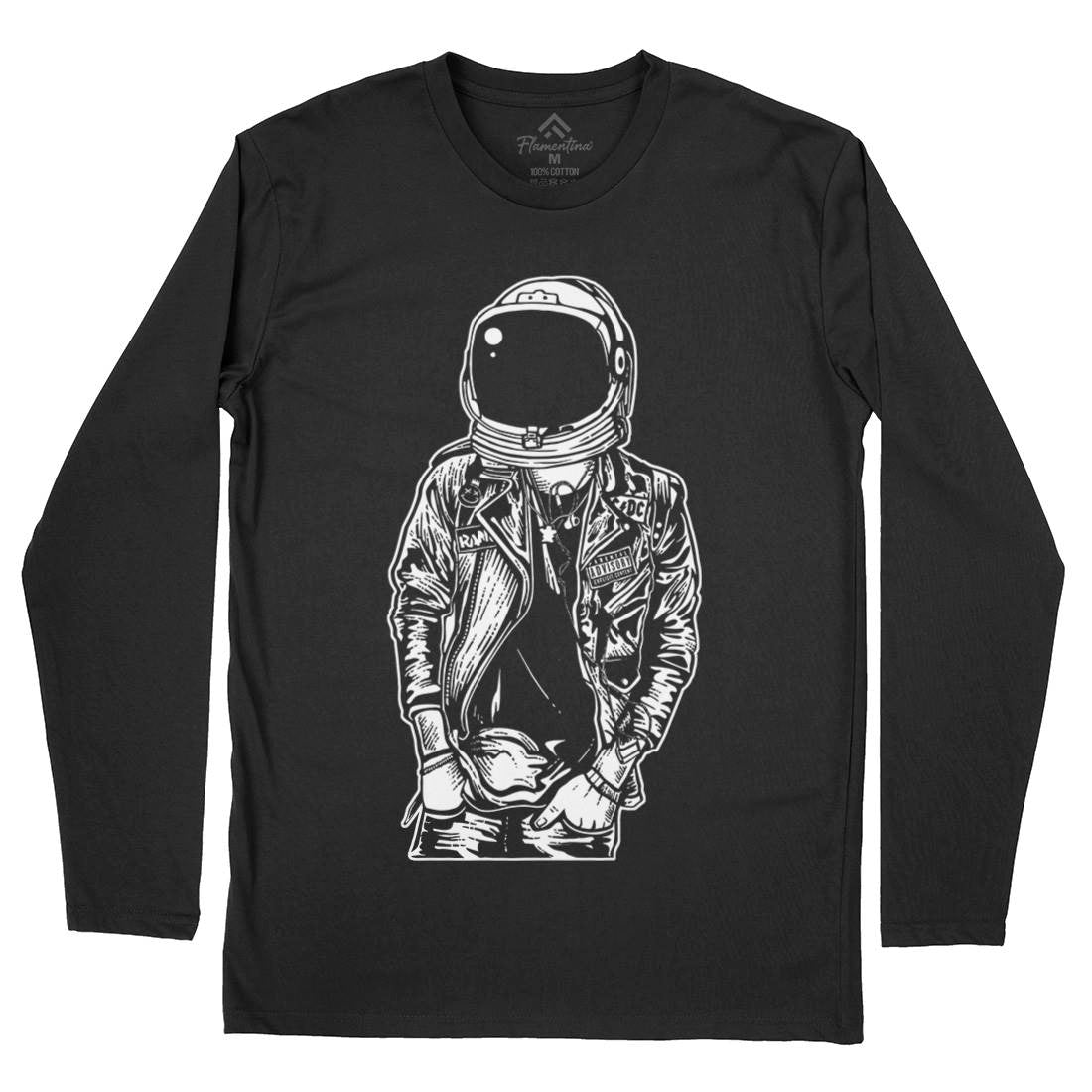 Astronaut Punkster Mens Long Sleeve T-Shirt Space A507