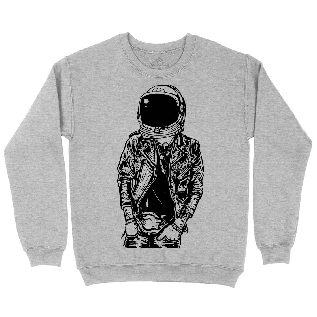 Astronaut Punkster Mens Crew Neck Sweatshirt Space A507