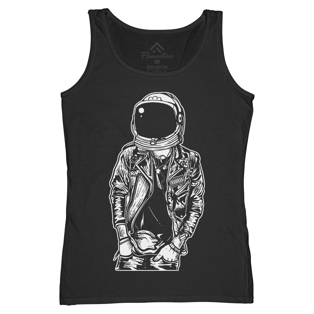 Astronaut Punkster Womens Organic Tank Top Vest Space A507