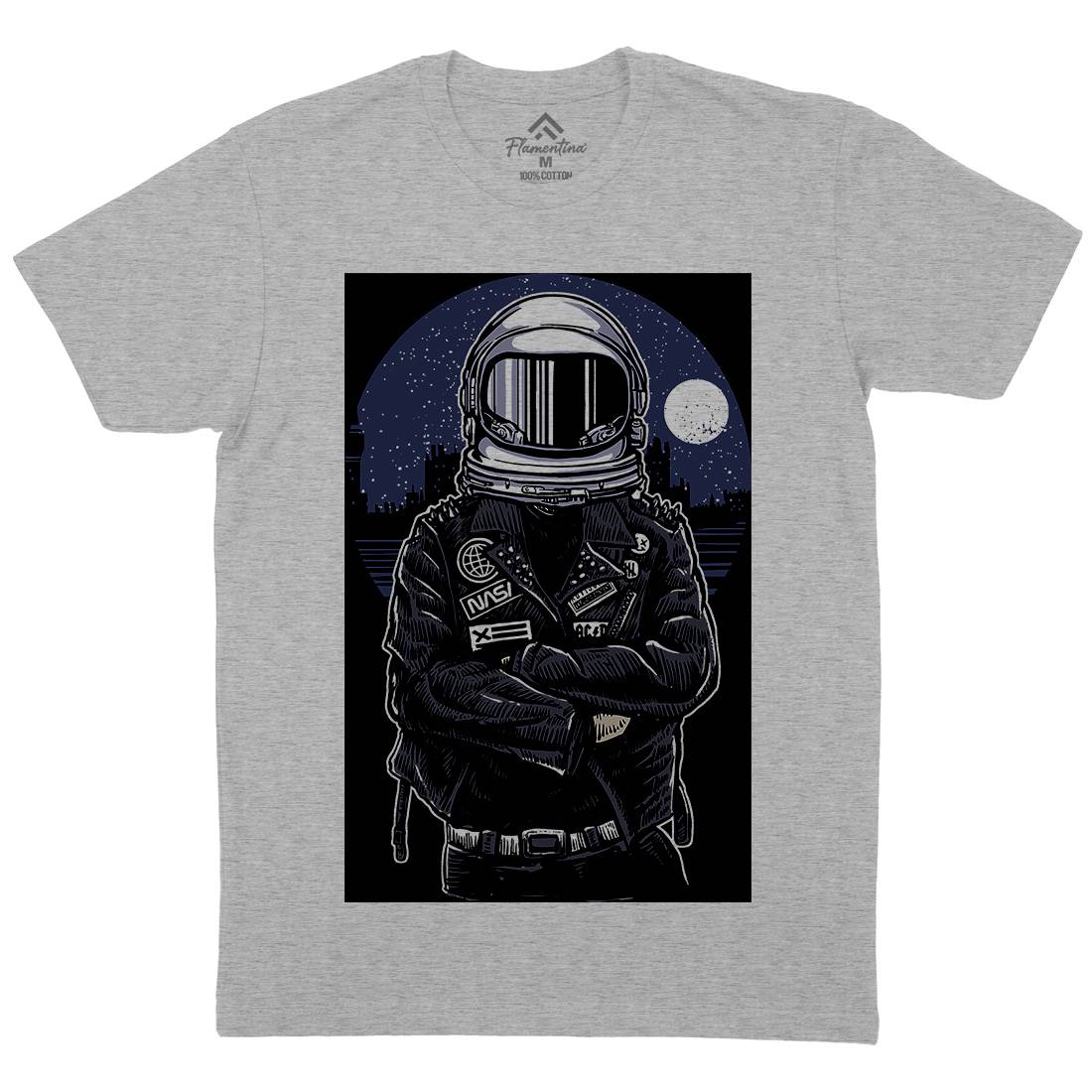 Astronaut Rebel Mens Crew Neck T-Shirt Space A508