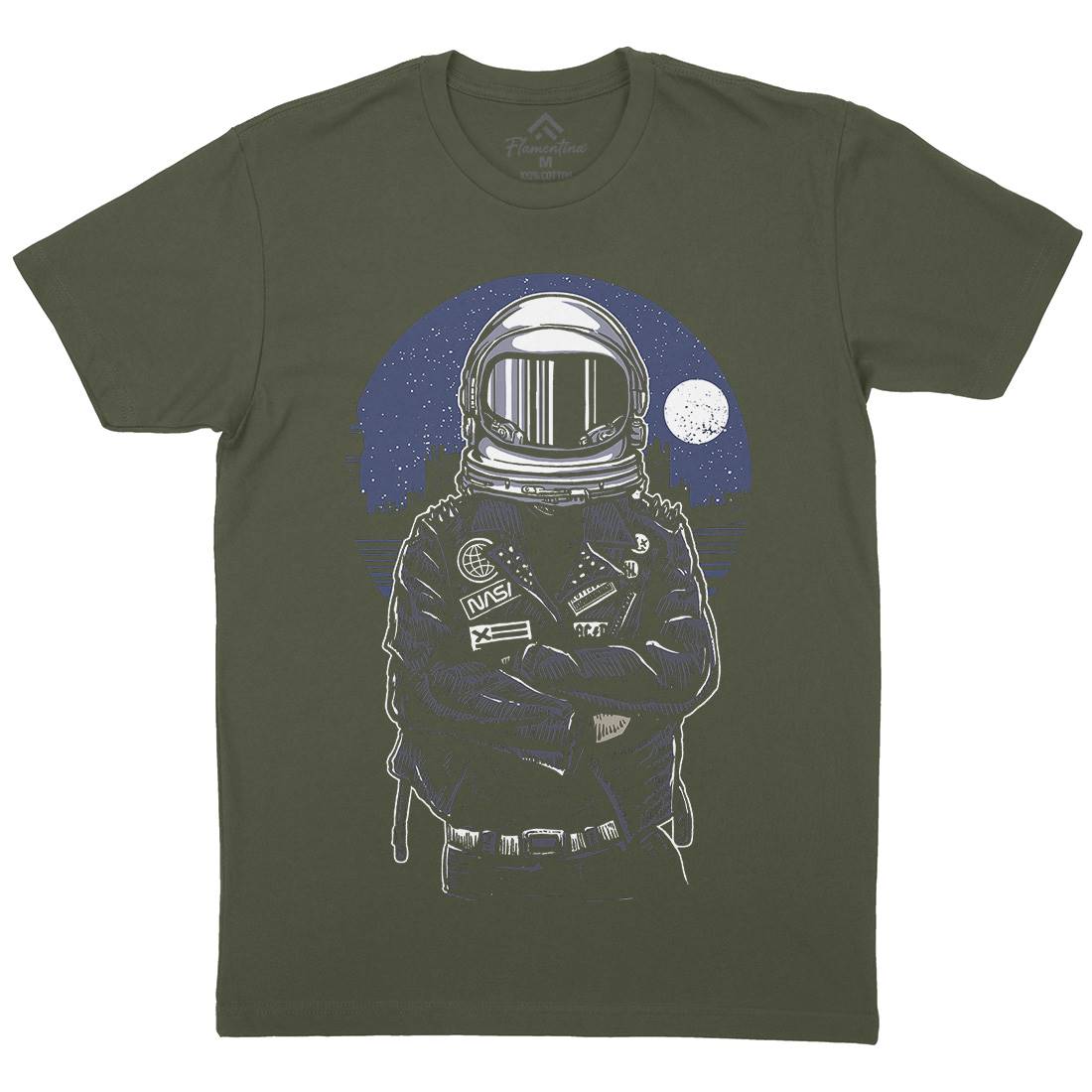 Astronaut Rebel Mens Crew Neck T-Shirt Space A508