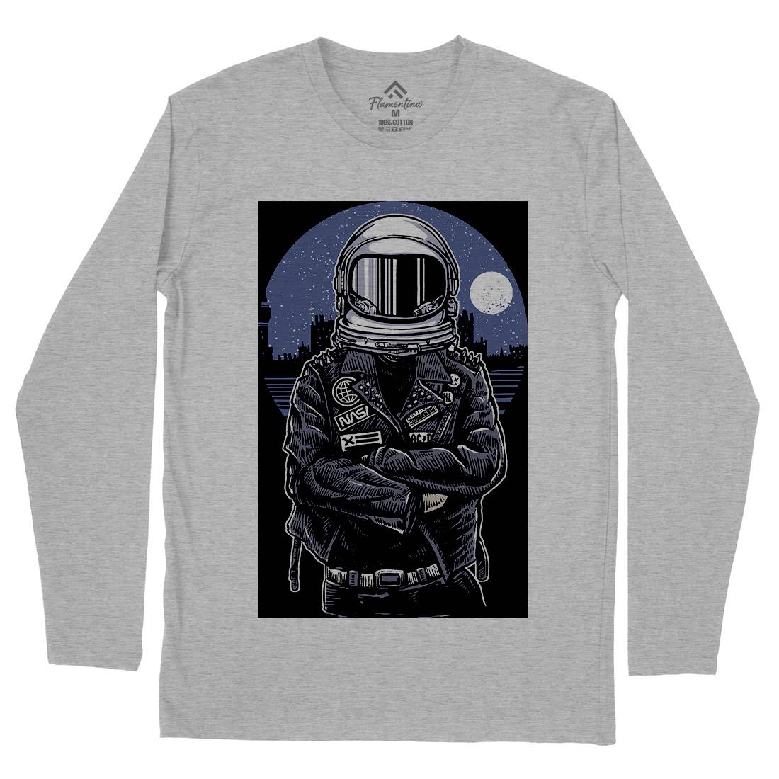 Astronaut Rebel Mens Long Sleeve T-Shirt Space A508