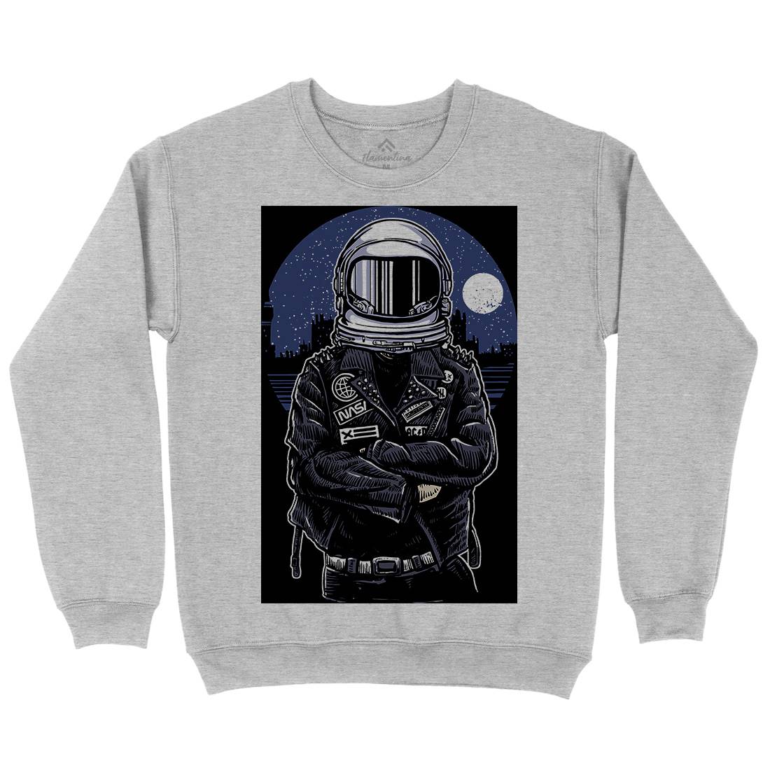 Astronaut Rebel Mens Crew Neck Sweatshirt Space A508