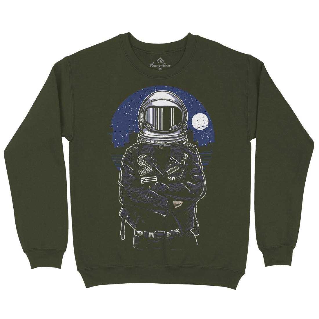 Astronaut Rebel Mens Crew Neck Sweatshirt Space A508