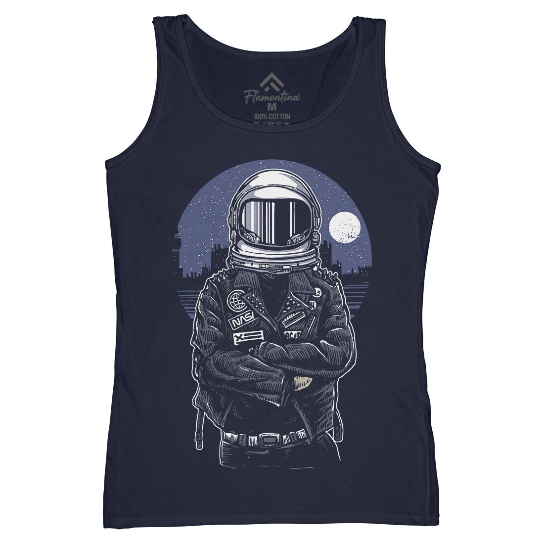 Astronaut Rebel Womens Organic Tank Top Vest Space A508