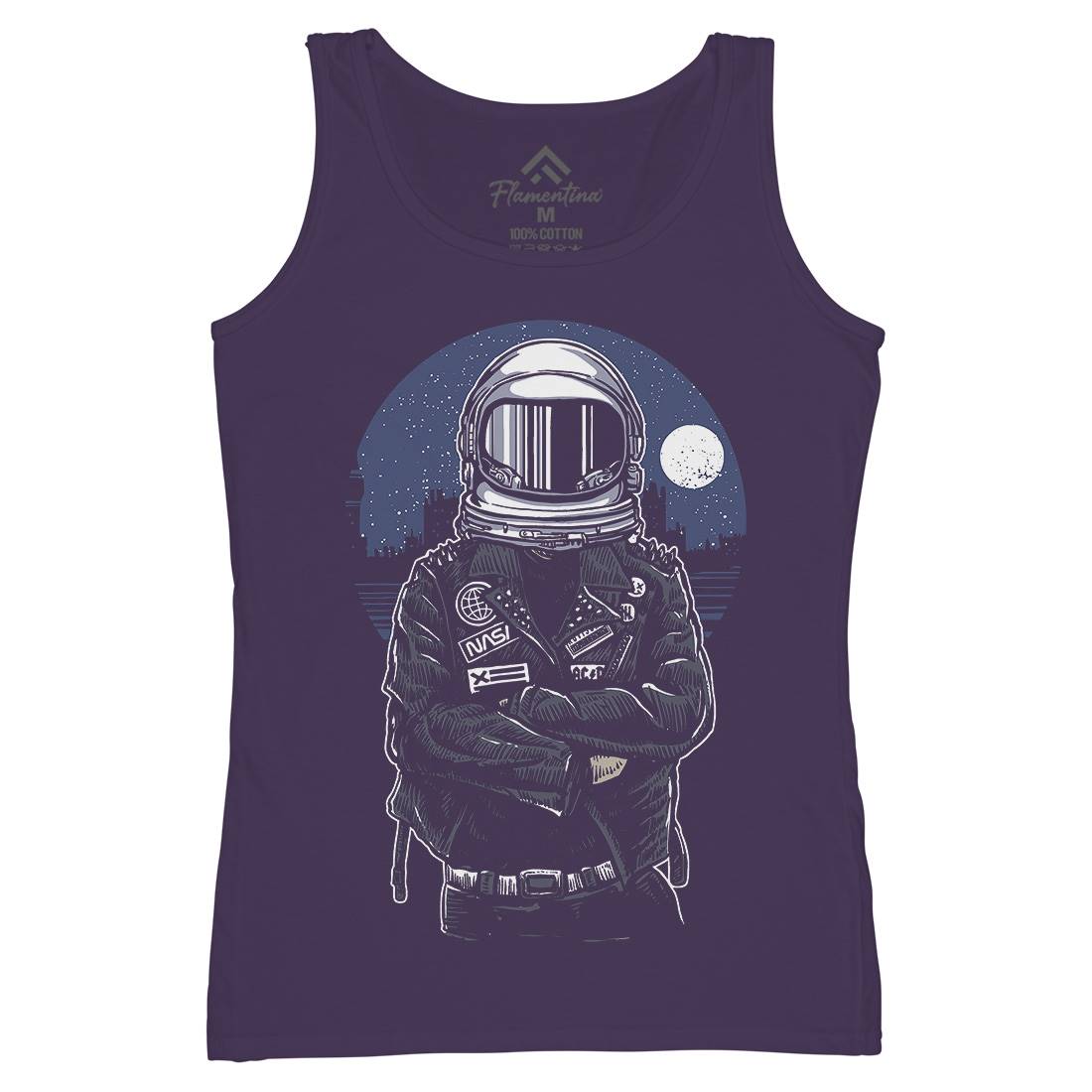 Astronaut Rebel Womens Organic Tank Top Vest Space A508