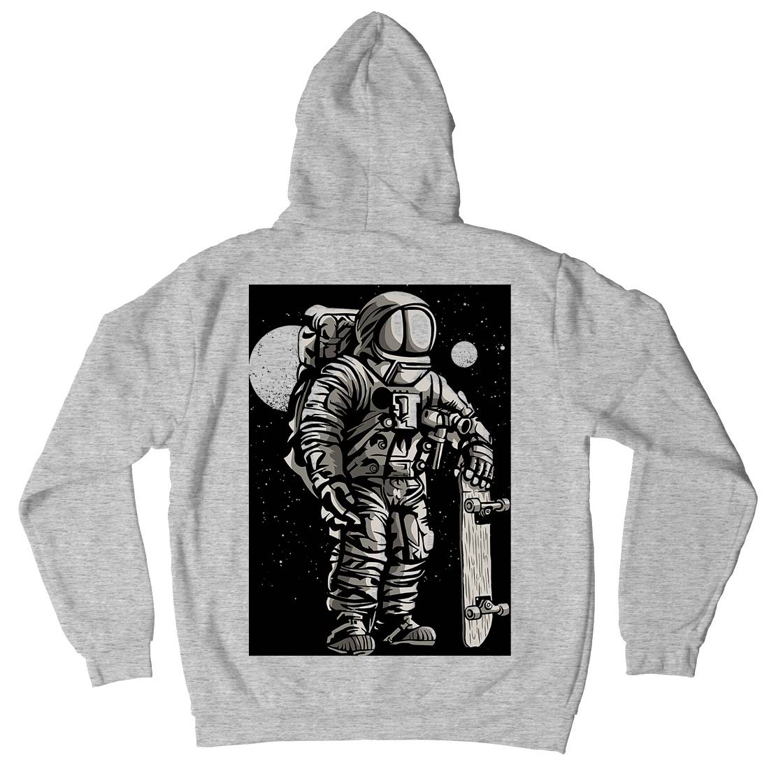 Astronaut Skater Mens Hoodie With Pocket Space A509