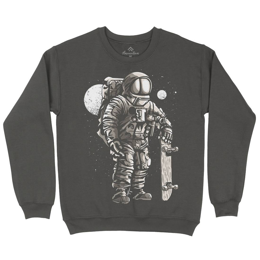 Astronaut Skater Mens Crew Neck Sweatshirt Space A509